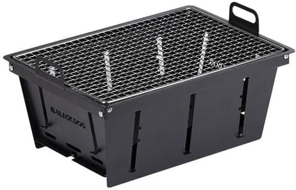 Blackdog Camping Charcoal Grill for IGT Table, Foldable Barbecue Grill, Portable Yakitori Grill for Outdoor Car Camping Cooking Tailgating
