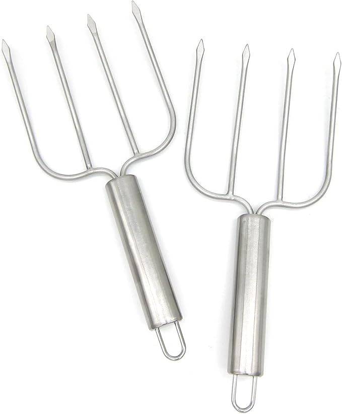 KAYCROWN Stainless Steel Turkey & Roast Lifters, Set of 2 - Turkey and Poultry Lifters Roaster Poultry Forks Great for Thanksgiving, Transfer Turkey or Ham Easily