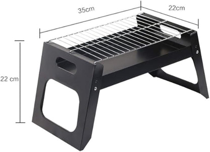 Portable Charcoal Grill for Camping BBQ Grills Outdoor Barbecue Grill Mini Folding BBQ Grill with Skewers, Compact and Lightweight for Camping, Picnics, and Backyard Grilling,A-1