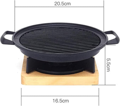 Barbecue Charcoal Grill Mini Grill Round with Desktop Portable Barbecue Outdoor Indoor Barbecue Charcoal Grill Mini 7inch Yakiniku Grill Nonstick Grill