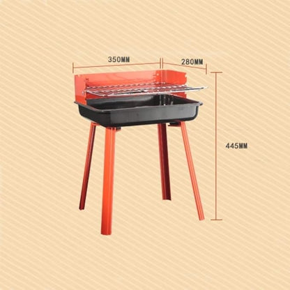 Folded Portable Charcoal Grill Outdoor Barbecue Charcoal Stainless Steel Kebab Grill Folding Grill Portable Grill Perfect for Camping