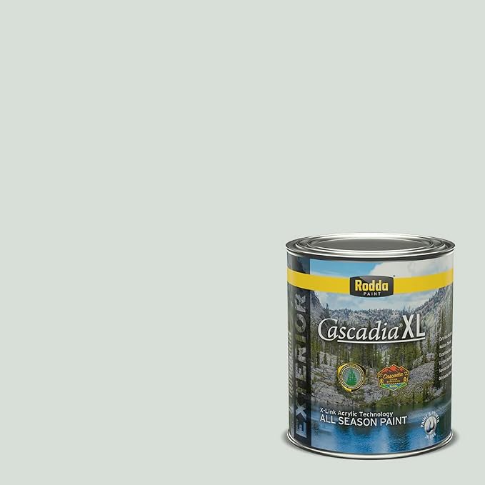 Rodda Paint CASCADIA XL Exterior Velvet Paint & Primer in One, Quart, Calm Breeze
