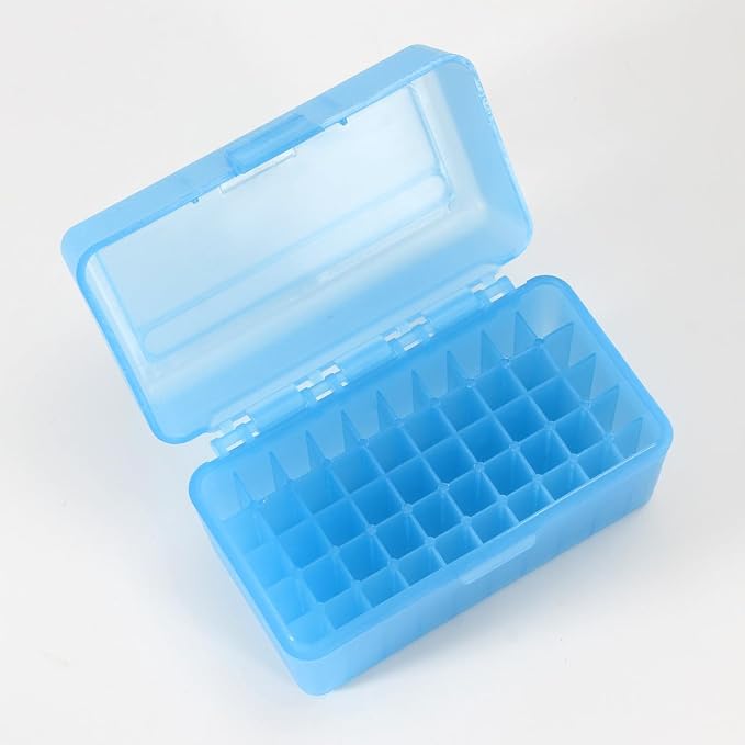 4.72 Inches 50 Round Flip-Top Plastic Rifle Ammo Storage Can | Waterproof Lockable Storage 9mm Ammo Box & Gun Accessories for Hunting | Magazine Holder & Ammunition Cases for Travelling