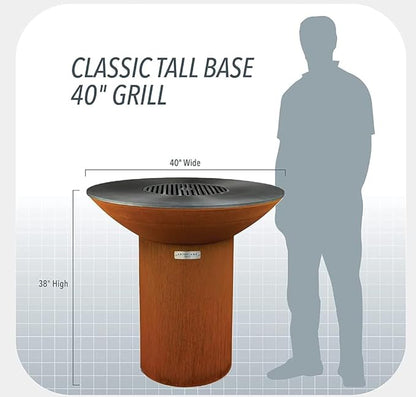 ARTEFLAME Charcoal BBQ Grill, Griddle, and Fire Pit Bundle | Gourmet Outdoor Cooking Essentials | Steakhouse Searing Set (40" Classic Storage Base with 2 Grilling Accessories) Made in USA