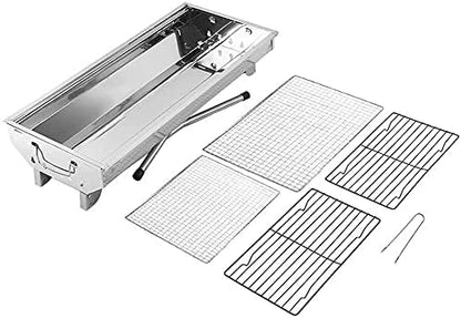 Charcoal Grill Folding Barbecue Charcoal Grill Stainless Steel Portable Lightweight Barbecue Grill BBQ Grill for Outdoor BBQ Grill