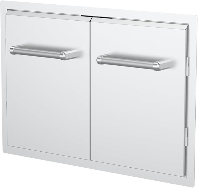 SPIRE 33" Built-in Double Access Door, Stainless Steel, Heavy-Duty Handles, Universal Mount, Perfect for Outdoor Kitchens & Islands, BBQ, Outdoor Grilling, Backyards, 780-0018B