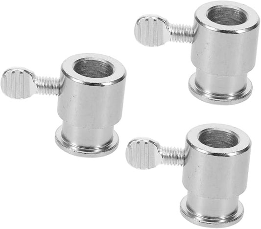 3pcs Accessories Reusable Spit Stops Rotisserie Bushing Grilling Rod Stopper Kit Stainless Grilling Rod Bolt Replacement Spit Camp Grill Barbecue Iron Plated with Chromium Silver