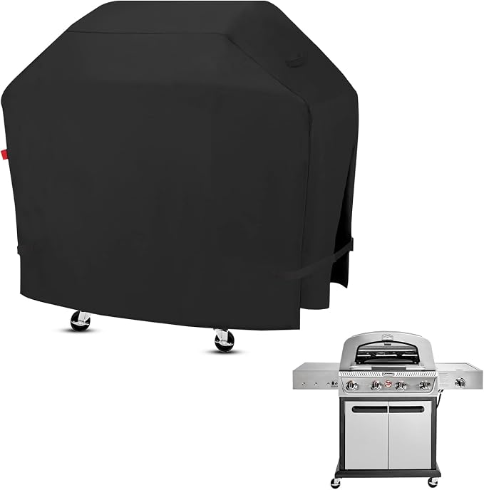 Outdoor Grill Cover Fits Cuisinart Propel+ 4-Burner 3-in-1 Gas Grill CGG-6331, Cover Geny Waterproof 600D Heavy Duty BBQ Grill Covers, 58" L x 26" D x 45" H.