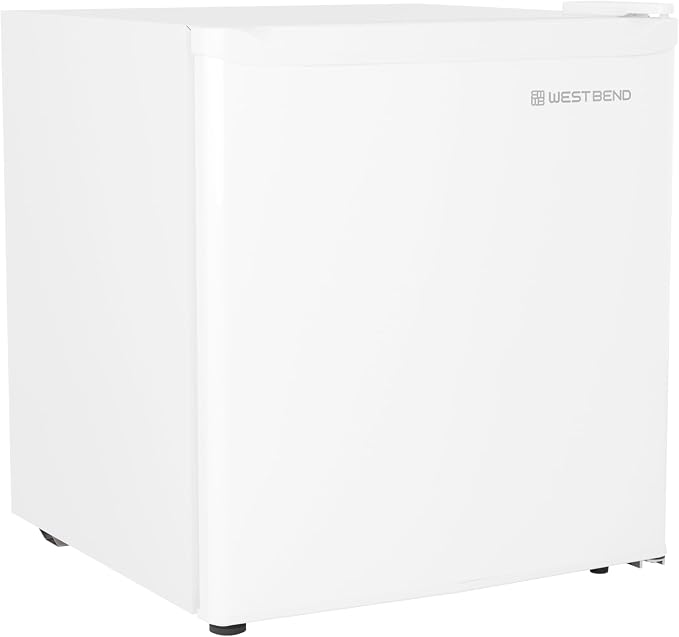 West Bend Mini Fridge for Home, Office, Bedroom & Dorm, 1.6 Cu. Ft., White | West Bend Mini Fridge for Home, Office, Bedroom & Dorm, Small Refrigerator with Automatic Defrost, 1.6 Cu. Ft., in White