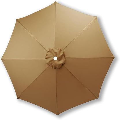 10ft/9ft/7.5ft Patio Umbrella Replacement Canopy for 6/8 Ribs, Outdoor Market Patio Table Umbrella Top Canopy Cover for Backyard Garden Courtyard Swimming Pool