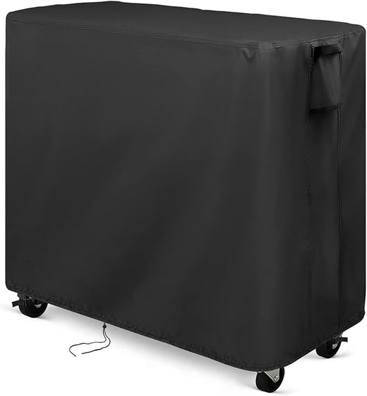 Kingling Cooler Cart Cover for 57 Quart Patio Cooler Cart, Waterproof Outdoor Cooler Cart Cover for Rolling Ice Chest Cooler with Wheels, Deck, and Grill Table - 28''L x19''W x30''H Inch(Black)