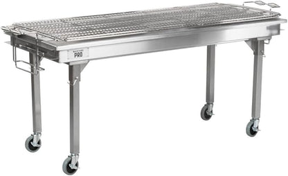 Backyard Pro CHAR60SS 60" Stainless Steel Charcoal Grill with Removable Legs and Cover