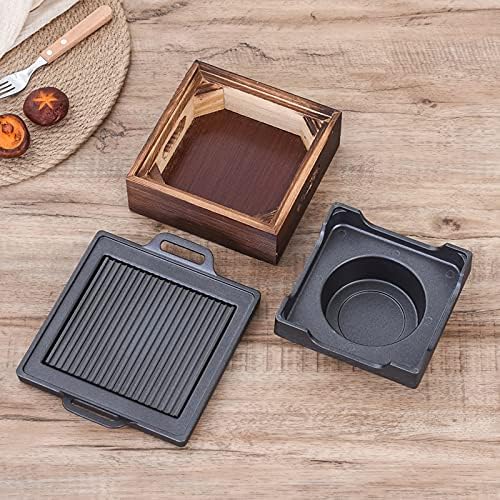 Smokeless Portable Charcoal Grill for Camping BBQ Grills Outdoor Barbecue Grill, Korean Japanese Charcoal Oven Alcohol Stove Household Non-Stick Cooking Tools,A-1