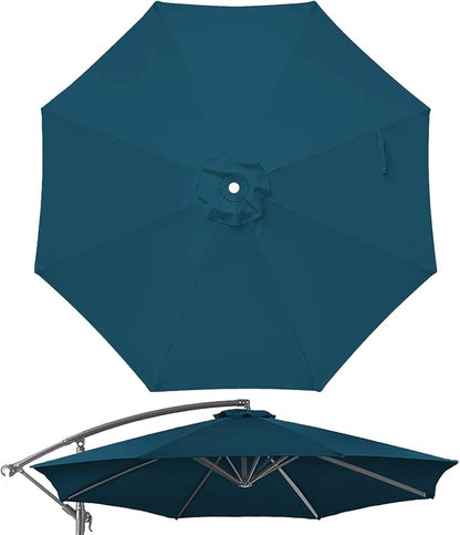 10ft Patio Umbrella Replacement Canopy for 8 ribs, Fits Hanging Offset Cantilever Market Outdoor Patio Shades，Canopy Only