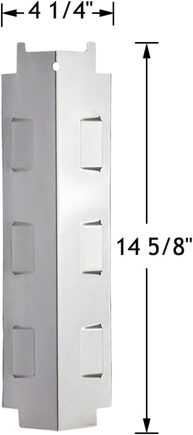 Gas Grill Heat Plate Shield Tent, Burner Cover Flame Tamer, BBQ Replacement Parts for Charbroil 463650414 463334615 461334813 Master Forge GD4215S Brinkmann, Kenmore 14 5/8 inch Set of 3 KS734
