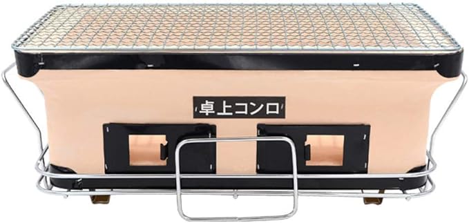 qiuqiu Barbecue Grill Japanese Style BBQ Grill Ceramic Smokeless Indoor Charcoal BBQ Grill Commercial Barbecue Pot Charcoal Stove