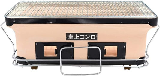 qiuqiu Barbecue Grill Japanese Style BBQ Grill Ceramic Smokeless Indoor Charcoal BBQ Grill Commercial Barbecue Pot Charcoal Stove