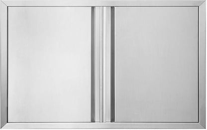 BI-DTOOL Outdoor Kitchen Double Doors 30" W X 21" H BBQ Access Door Thickened 304 Brushed Stainless Steel Doors for Indoor/Outdoor Kitchen Outdoor Cabinet Barbeque Grill or BBQ Island