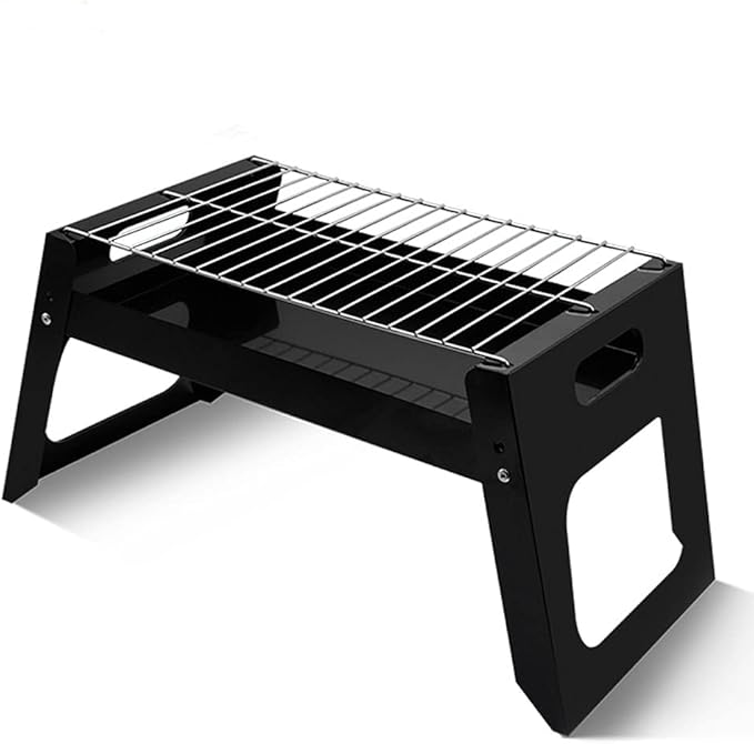 Portable Charcoal Grill for Camping BBQ Grills, Outdoor Barbecue Grill 2-5 People, Quick-Install Folding Steel Stove for Skewers DIY Grilling,A-1