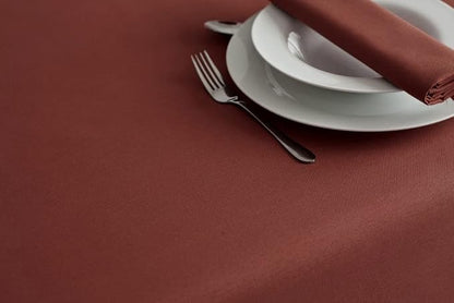 Brown Rectangle Tablecloth 54 x 80 Inch 210 GSM Stain&Water Wrinkle Resistant Washable Fabric Table Cloth for Dining Table Buffet Parties Outdoor Picnic Camping Kitchen