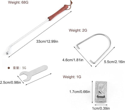 Branding Iron Kit with 120+ Interchangeable Letters and Spaces, Custom Design for Steak Meat BBQ Grill and Chicken Branding Tool Personalized Branding Set with Wood Handle