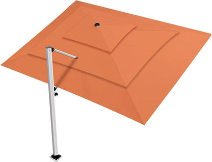 EliteShade USA APOLLO 3-Tier 10x13FT Full Aluminum Cantilever Patio Umbrella for Outdoor Restaurant Garden Courtyard Deck Pool and Marketing with Light (No battery), Rust