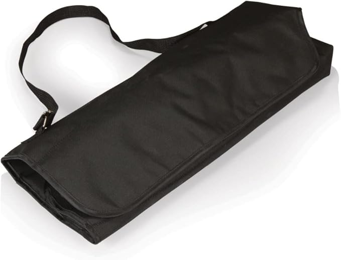 Picnic TIME BBQ Apron Tote Pro Grill Set, (Black with Gray Accents)