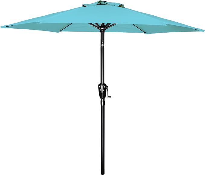 Simple Deluxe 9' Patio Umbrella Outdoor Table Market Yard Umbrella with Push Button Tilt/Crank