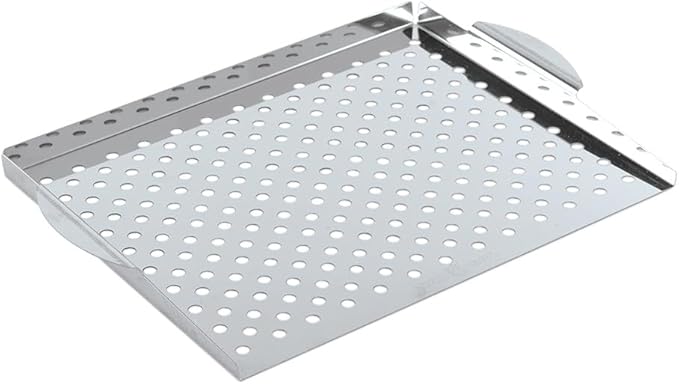 Nordic Ware Naturals Perforated Grill Topper, Aluminum, 14.3 x 11.4 Cooking Surface