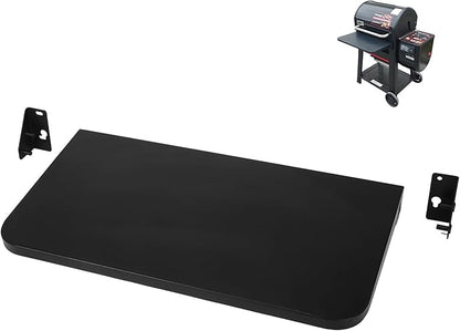 Utheer Folding Front Shelf for Weber Searwood 600 Pellet Grill, 23" x 12.5" Heavy-Duty Steel BBQ Prep Table, 60 LB Load, Space-Saving Front Grill Shelf, Weber Searwood 600 Accessories