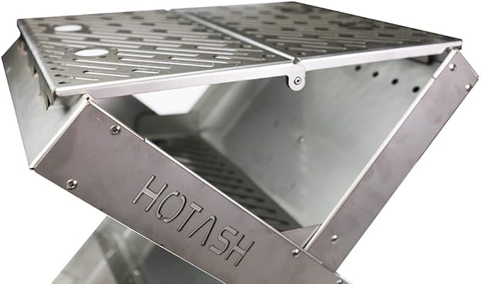 Atlas X Portable Stainless Steel Charcoal Grill - Compact & Smokeless Outdoor BBQ Grill for Camping, Tailgating, Picnics & Hiking - Lifetime Guaranteed by Hot Ash Stove