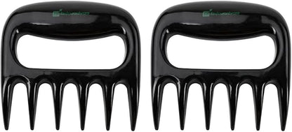 Restaurantware Met Lux 4.5 x 4.1 Inch Meat Claws 2 Meat Shredders - Sharp Blades With Handle Black Plastic Bear Claws Durable For Shredding Pork Chicken or Turkey