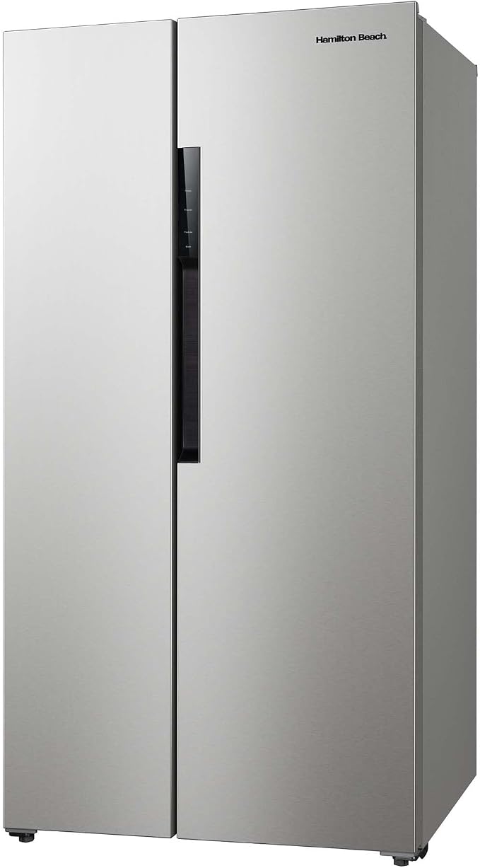 Hamilton Beach HBF1558 15.6 cu ft Counter Depth Full Size Refrigerator, Side Doors, Stainless