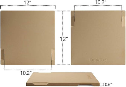 Pizza Stone, 12"x12" Square Pizza Stone for Oven Grill BBQ, Cordierite Baking Stone for Bread & Pie, Unique Built-in 4 Handles Cooking Stone