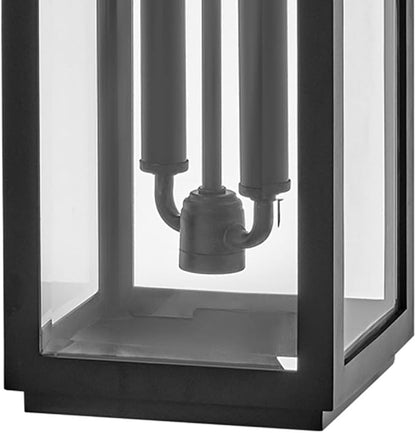 Hinkley Winthrope Large Outdoor Wall Mount Lantern, Black Finish