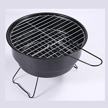 Portable BBQ Grill Round Barbecue Rack Stainless Steel Mini Charcoal Camping Tools