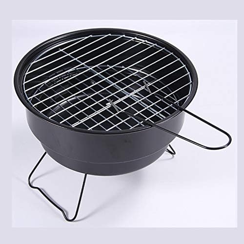 Portable BBQ Grill Round Barbecue Rack Stainless Steel Mini BBQ Charcoal Grill Camping Barbecue Tools