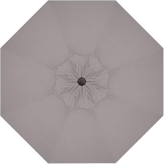 Treasure Garden 11-Foot Patio Umbrella - Outdoor Furniture Market Umbrella – Auto Tilt – Black Aluminum Frame (Obravia2, Boulder)