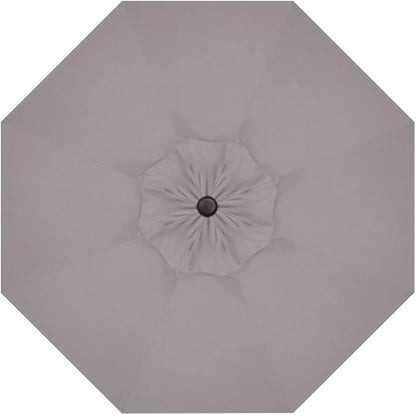 Treasure Garden Deluxe Crank-Tilt 9-FT Octagon Market Umbrella - Outdoor Patio, Deck, Pool, Backyard Stand Alone Umbrella - Heavy Duty w/Black Frame & Obravia Fabric (Boulder)
