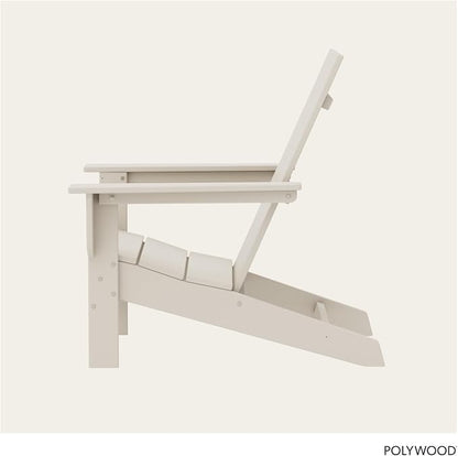 POLYWOOD Contemporary Modern Oversized Adirondack Chair in Sand