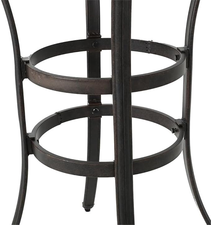 Christopher Knight Home Alfresco Outdoor 37" Cast Aluminum Round Bar Table, Bronze