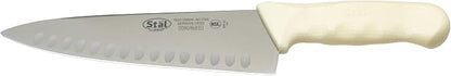 Winco 8" White Hollow Ground Chef's Knife | Razor sharp blade, NSF listed, Restaurant service, Great for Meat Prep, Vegetable Prep, Bread Service and Kitchen Prep