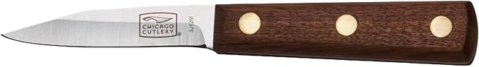 Chicago Cutlery 7-1/2-Inch Kitchen Knife with Sharp Stainless Steel Blade for Slicing, Professional Fillet Knife with Ergonomic Walnut Tradition Handle | Precision Cutting | Full Tang Construction | Small Fruits and Veggies Prep | Comfortable Grip | Ki...