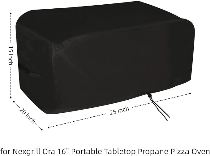 Pizza Oven Cover for Nexgrill Ora 16" Portable Tabletop Propane Pizza Oven | 25x20x15,Waterproof Dustproof Heavy Duty Oxford Fabric,for Ora 16" Portable Gas Pizza Cooker with Foldable Legs