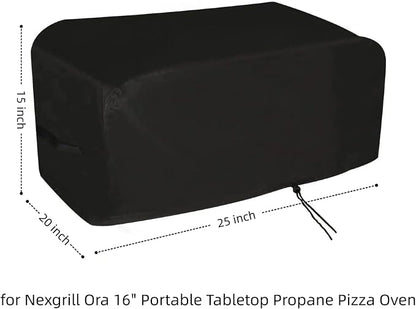 Pizza Oven Cover for Nexgrill Ora 16" Portable Tabletop Propane Pizza Oven | 25x20x15,Waterproof Dustproof Heavy Duty Oxford Fabric,for Ora 16" Portable Gas Pizza Cooker with Foldable Legs