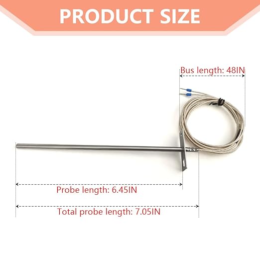 RTD RTD Temperature Probe Sensor Grill, Replacement Parts for Traeger Digital Thermostat, Temperature Probe Compatible with Traeger Wood Pellet Grill
