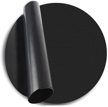 Hemoton 2-Pack Round Silicone Bbq Grill Mats 15.74In Nonstick Reusable Cooking Pads for Outdoor Gas Charcoal Electric Grills Heat Resistant Grill Mat