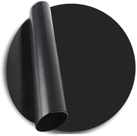 Hemoton 2-Pack Round Silicone Bbq Grill Mats 15.74In Nonstick Reusable Cooking Pads for Outdoor Gas Charcoal Electric Grills Heat Resistant Grill Mat