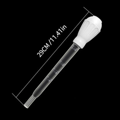 Turkey Baster for Cooking, 30ml 1 oz Turkey Oil Suction Tube with Scale, Clear Barbecue Turkey Baster Large Meat and Poultry Basters, Portable Safe Tools for Kitchen BBQ Daily Cooking, White