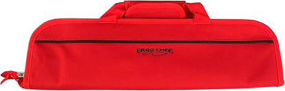Ergo Chef 5 Pocket Chef Knife Case Roll Bag Bi-Fold (Red) Lightweight - Durable Nylon / Polyester Blend– Perfect for the Busy Traveling Chef